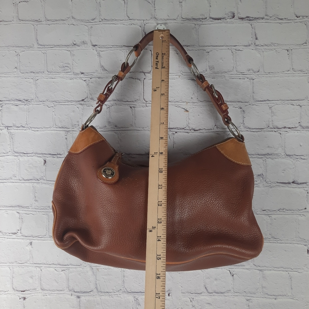Vintage DOONEY & BOURKE Brown All Weather Leather Satchel Handbag - Picture 14 of 15